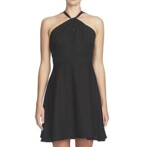 CeCe Fit & Flare Lace Back Cocktail Dress Sleeveless Rich Black Womens Sz 8 NWT